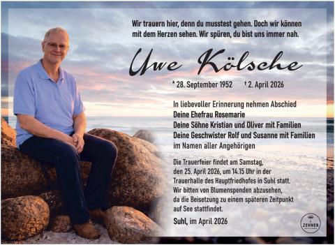 Traueranzeige Uwe Kölsche