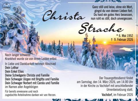 Traueranzeige Christa Striche