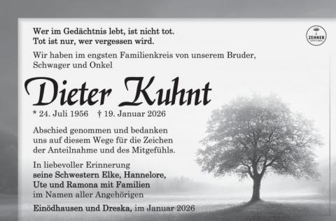Traueranzeige Dieter Kuhnt