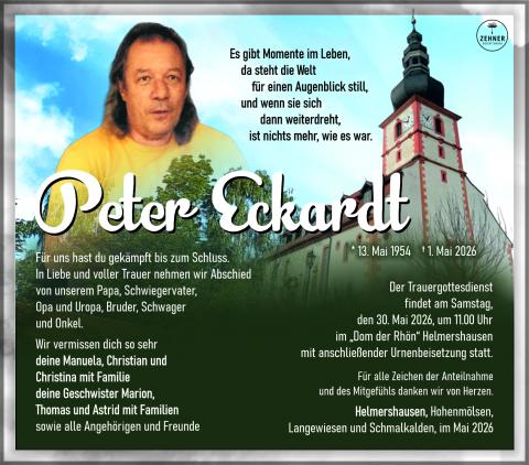 Traueranzeige Peter Eckardt