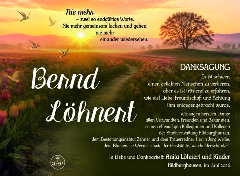 Danksagung Bernd Löhnert