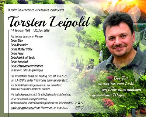 Traueranzeige Torsten Leipold