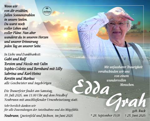 Traueranzeige Edda Grah