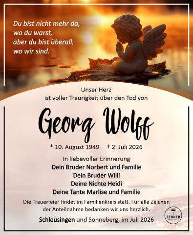 Traueranzeige Georg Wolff