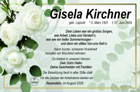 Traueranzeige_Gisela Kirchner