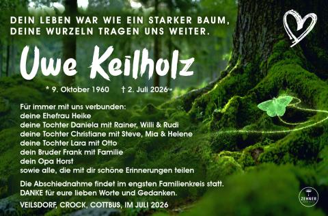Traueranzeige Uwe Keilholz
