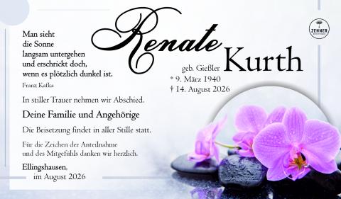 Traueranzeige_Renate Kurth