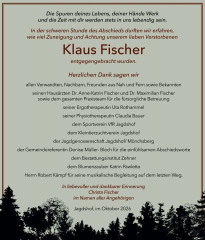Danksagung_Klaus Fischer